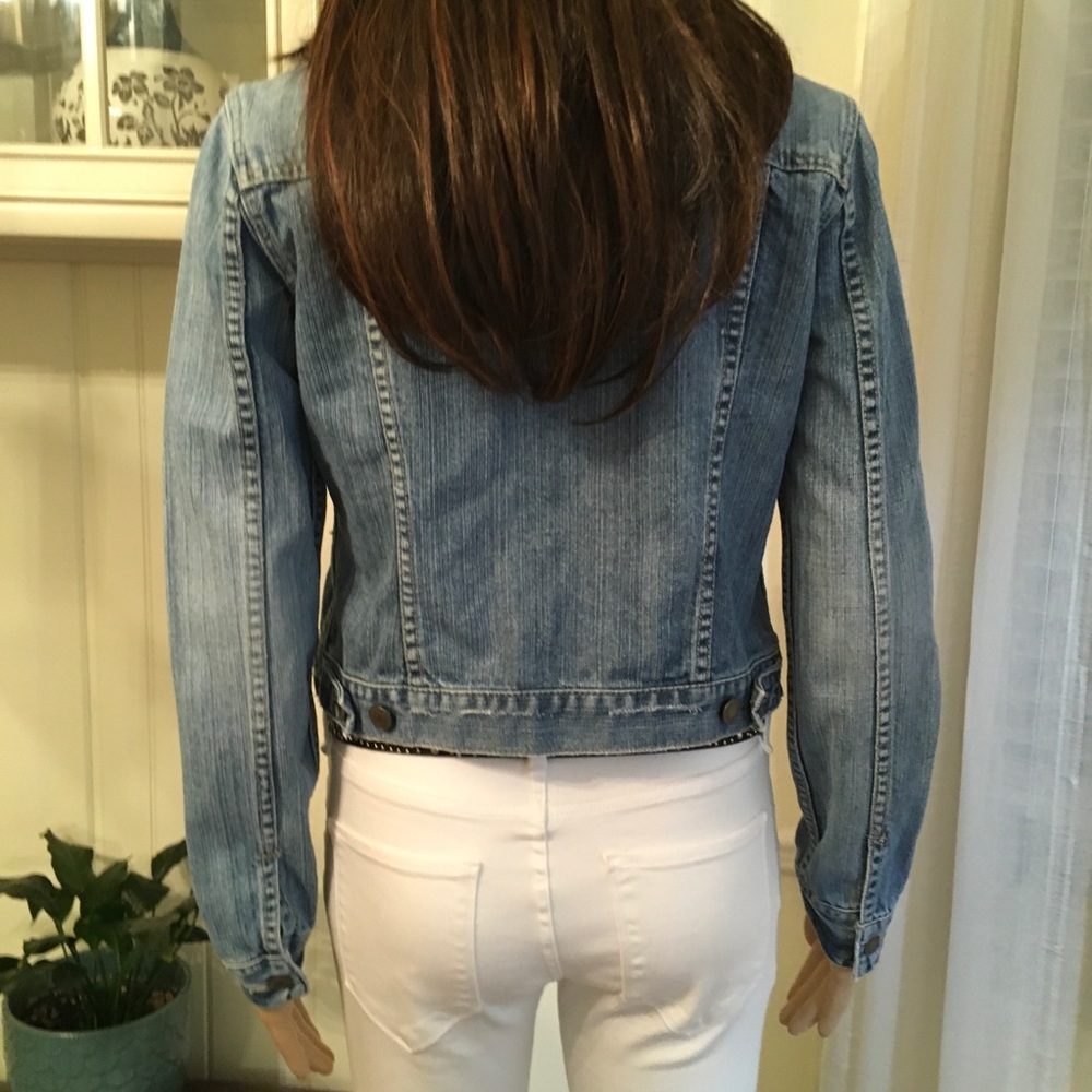 NWOT A & E  LIGHT BLUE STRIPED DETAIL DENIM - Picture 7 of 12